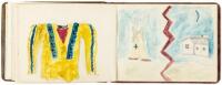 WITHDRAWN - Kiowa "Ledger Book" with original watercolor drawings, from Indian Territory