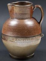 Stoneware pitcher or jug presented by pirate/privateer William Kidd to the Gardiners of Gardiner’s Island, off Long Island, New York, in 1699