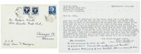 Typed note signed from documentary filmmaker Erica Anderson with an 8 line holograph addition in Schweitzer's hand, signed by him