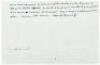 Typed note signed from documentary filmmaker Erica Anderson with an 8 line holograph addition in Schweitzer's hand, signed by him - 2