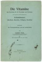 Die Vitamine, ihre Bedeutung fur die Physiologie und Pathologie mit besonderer Berucksichtigung der Avitaminosen: (Beriberi, Skorbut, Pellagra, Rachitis).