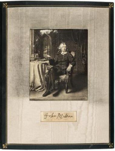 Signature of John Milton (1608-1674), author of Paradise Lost and Paradise Regained