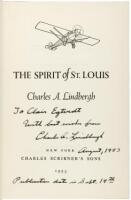 The Spirit of St. Louis - inscribed to Chairman of Boeing Airplane Co.