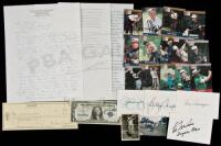 Collection of golf cards, signed and other signed items