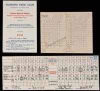 Three golf score cards, signed by US Presidents