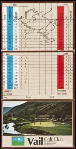 Golf score card signed by Gerald Ford and Pappy Boyington