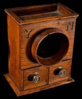 Antique wooden ballot box, for election of golf club members