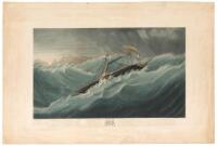 WITHDRAWN - Color mezzotint engraving of the ship Nemesia in a gale off the southern coast of Africa