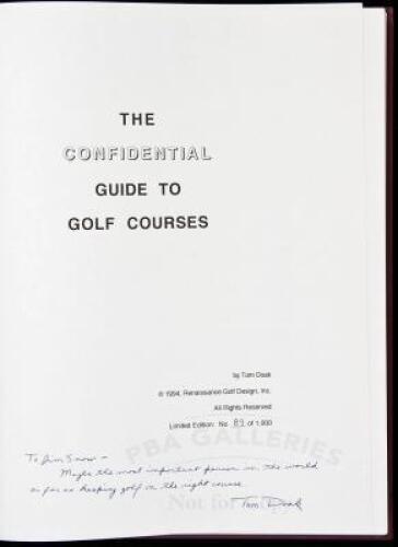 The Confidential Guide to Golf Courses