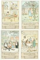 Four postcards with illustrations by Randolph Caldecott