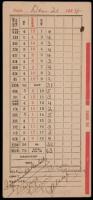 Original score card filled out by Al Espinosa, documenting his world record breaking 63 strokes at Mexico City Country Club