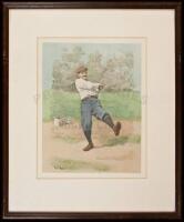 Color print of a golfer by A.B. Frost - The Duffer