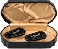 Two Lacquered Hair Brushes for Men