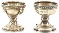 Pair of sterling silver hole-in-one cups