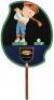 Edelweiss Beer "a case of good judgement" - color lithographed advertising fan with golf illustration