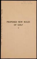 Proposed New Rules of Golf. A Threat to the Game as a Sport