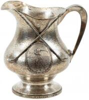 Golfers Magazine Trophy, being a Hand hammered Electroplated Britannia Metal Pitcher