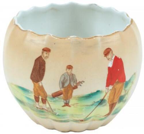 Carlton Ware Ceramic Bowl with Golfing Scene