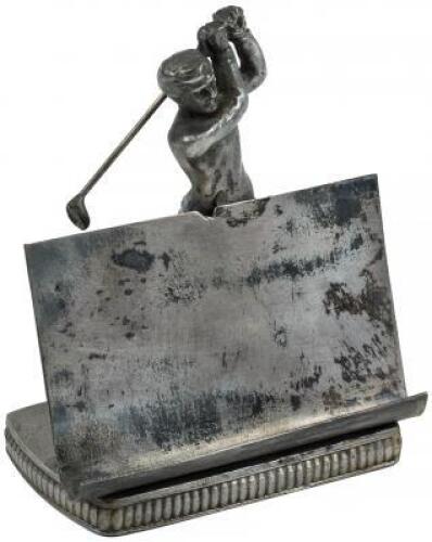 Calling card holder, with male golfer
