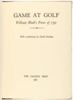 Game at Golf: William Black's Poem of 1791