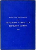 Rules and Regulations of the Honourable Company of Edinburgh Golfers 1889