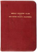 Articles of Incorporation and By-Laws of the Menlo Country Club with Rules and List of Members