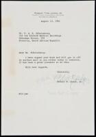 Typed letter signed by Bobby Jones