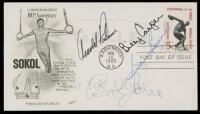 Sokol Physical Fitness First Day Cover - signed by Bobby Jones and a few other golfers