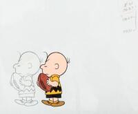 Original animation cel and production drawing of Charlie Brown