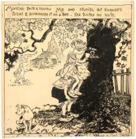 Original drawing for "Tom Sawyer and Huck Finn"
