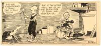 Original drawing for his comic strip "Tom Sawyer and Huck Finn"