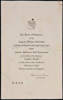 Original invitation to participate in the 1936 Masters Tournament - issued to Al Espinosa