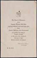 Original invitation to participate in the 1936 Masters Tournament - issued to Al Espinosa