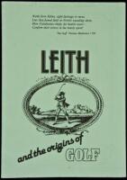 Leith and the Origins of Golf [cover title]