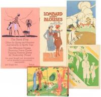 Five golf-related ephemera with fashion and/or Art Deco theme