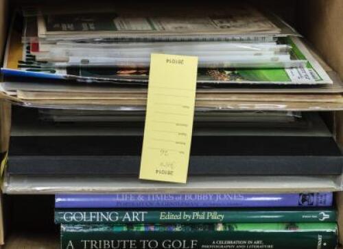 Large group of golf items, many being magazines