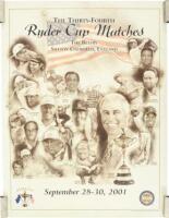 The Thirty-Fourth Ryder Cup Matches. The Belfry, Sutton Coldfield, England. September 28-30, 2001