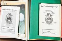 Large collection of Golf Collector's Society, Golf Collector's Society Bulletin, The Bulletin and The GCS Bulletin