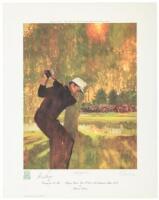 Collection of about seventeen pieces of golf art