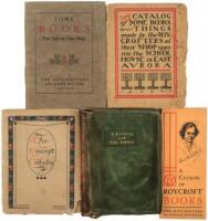 Five Roycroft book catalogs, including one inscribed by Elbert Hubbard to Richard Le Gallienne