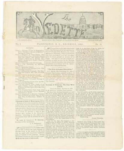 The Vedette [monthly newsletter] / Devoted to the Interests of Veterans of the Mexican and Other Wars
