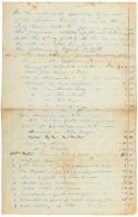 Manuscript inventory of an estate listing two slaves among the items