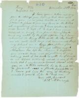 Letter from Black missionary Washington McDonough in Liberia to Mission House in New York City, reporting on events