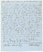 Letter from missionary H.W. Ellis, in Monrovia, Liberia, to Mission House in New York City, reporting on events