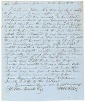 Letter from missionary H.W. Ellis, in Monrovia, Liberia, to Mission House in New York City, reporting on events