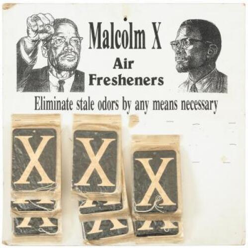 Store display for "Malcolm X Air Fresheners: Eliminate stale odors by any means necessary"