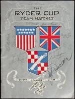 Official Program The Ryder Cup Team Matches, The Scioto Country Club, Columbus, Ohio June 26 and 27, 1931 - signed by several golfers