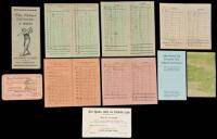 Scorecards and other ephemera from San Francisco Bay area Golf Clubs, etc.