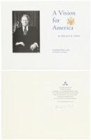 A Vision for America - Signed presentation sheets for Ronald Reagan, Betty Ford, and Bruce Francis's copies