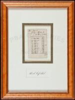 Hand written score card from the Thistle Golf Club's Gold Medal tournament May 10, 1823